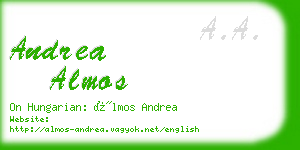 andrea almos business card